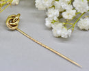 Antique Victorian Lover’s Knot 9ct Yellow Gold Tie Pin/Lapel Pin/Stick Pin Boxed