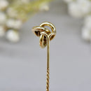 Antique Victorian Lover’s Knot 9ct Yellow Gold Tie Pin/Lapel Pin/Stick Pin Boxed