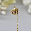 Antique Victorian Lover’s Knot 9ct Yellow Gold Tie Pin/Lapel Pin/Stick Pin Boxed