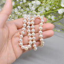 Vintage Akoya Pearl Necklace with 9ct Yellow Gold Flower Clasp (6.5–7 mm)