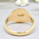 Vintage 1970s Diamond Star Signet Ring in 9ct Yellow Gold