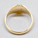 Vintage 1970s Diamond Star Signet Ring in 9ct Yellow Gold