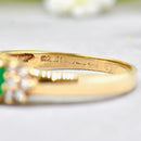 Vintage Emerald and Diamond 9ct Yellow Gold Ring