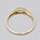 Aquamarine Flush Set 9ct Yellow Gold Stackable Band