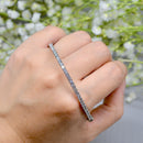 Diamond Line Bangle in 14ct White Gold (1.44cts)