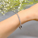 Diamond Line Bangle in 14ct White Gold (1.44cts)