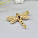 Sapphire and Diamond Dragonfly 9ct Yellow Gold Pendant