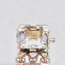 Tanzanite Sterling Silver Three-Row Illusion Set Tennis Bracelet