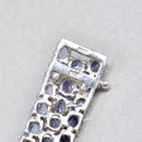 Tanzanite Sterling Silver Three-Row Tennis Bracelet