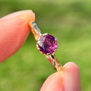 Vintage 18ct Yellow Gold Natural Ruby Solitaire Ring (0.54ct)