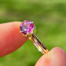 Vintage 18ct Yellow Gold Natural Ruby Solitaire Ring (0.54ct)