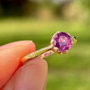 Vintage 18ct Yellow Gold Natural Ruby Solitaire Ring (0.54ct)