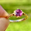Vintage 18ct Yellow Gold Natural Ruby Solitaire Ring (0.54ct)