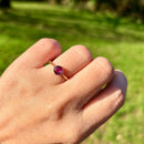 Vintage 18ct Yellow Gold Natural Ruby Solitaire Ring (0.54ct)