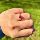Vintage 18ct Yellow Gold Natural Ruby Solitaire Ring (0.54ct)