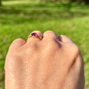Vintage 18ct Yellow Gold Natural Ruby Solitaire Ring (0.54ct)