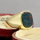 Bloodstone 9ct Yellow Gold Signet Ring