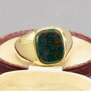 Bloodstone 9ct Yellow Gold Signet Ring