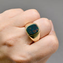 Bloodstone 9ct Yellow Gold Signet Ring