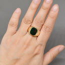 Bloodstone 9ct Yellow Gold Signet Ring