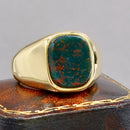 Bloodstone 9ct Yellow Gold Signet Ring