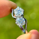 Vintage Toi Et Moi Diamond Platinum Ring (Approx. 1.12ct)