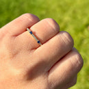 Le Vian 14ct Yellow Gold 0.10ct Diamond & Blueberry Sapphire Eternity Ring