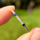 Le Vian 14ct Yellow Gold 0.10ct Diamond & Blueberry Sapphire Eternity Ring