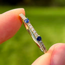 Le Vian 14ct Yellow Gold 0.10ct Diamond & Blueberry Sapphire Eternity Ring