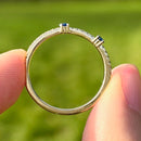 Le Vian 14ct Yellow Gold 0.10ct Diamond & Blueberry Sapphire Eternity Ring