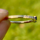 Le Vian 14ct Yellow Gold 0.10ct Diamond & Blueberry Sapphire Eternity Ring