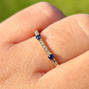 Le Vian 14ct Yellow Gold 0.10ct Diamond & Blueberry Sapphire Eternity Ring