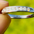 Platinum Channel Set Half Eternity 0.33ct Diamond Stackable Band