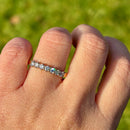 Vintage 1980s 18ct Yellow Gold Diamond 7-Stone Half Eternity Ring (0.50ct)