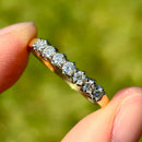 Vintage 1980s 18ct Yellow Gold Diamond 7-Stone Half Eternity Ring (0.50ct)