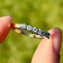 Vintage 1980s 18ct Yellow Gold Diamond 7-Stone Half Eternity Ring (0.50ct)