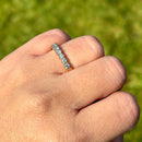 Vintage 1980s 18ct Yellow Gold Diamond 7-Stone Half Eternity Ring (0.50ct)