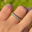 Vintage 1980s 18ct Yellow Gold Diamond 7-Stone Half Eternity Ring (0.50ct)