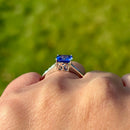 Rhapsody 950 Platinum AAAA Asscher Cut Tanzanite and Diamond (VS/E-F) Ring (2.00ct)