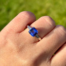 Rhapsody 950 Platinum AAAA Asscher Cut Tanzanite and Diamond (VS/E-F) Ring (2.00ct)
