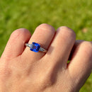 Rhapsody 950 Platinum AAAA Asscher Cut Tanzanite and Diamond (VS/E-F) Ring (2.00ct)