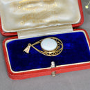 Natural Opal 9ct Yellow Gold Openwork Tear-Drop Pendant (2.54cts)