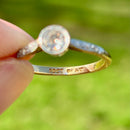 Art Deco Old European Cut Diamond Engagement Ring in 18ct Yellow Gold & Platinum