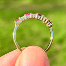 18ct Yellow Gold Ruby and Diamond Half Eternity Band