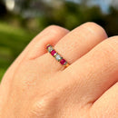 18ct Yellow Gold Ruby and Diamond Half Eternity Band