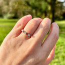 18ct Yellow Gold Ruby and Diamond Half Eternity Band