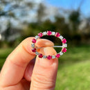 Vintage 1990s Ruby and Diamond Eternity Circle Pendant/Brooch in 18ct Yellow Gold