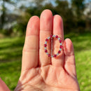Vintage 1990s Ruby and Diamond Eternity Circle Pendant/Brooch in 18ct Yellow Gold