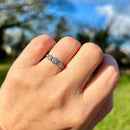 Vintage 18ct Yellow Gold and Platinum Diamond Trilogy Ring (0.62ct)