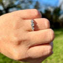 Vintage 18ct Yellow Gold and Platinum Diamond Trilogy Ring (0.62ct)